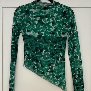 Birdies Long Sleeve Sheer Asymmetric Top